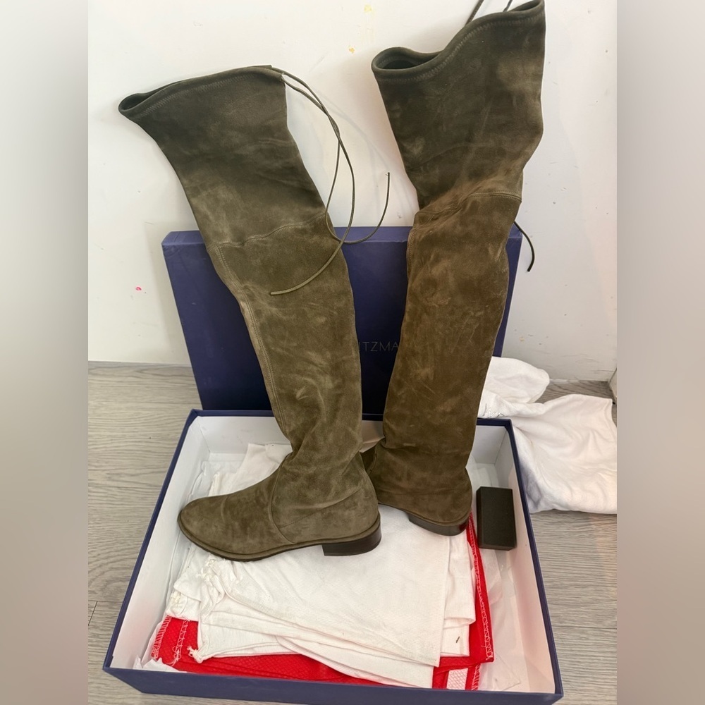 Stuart Weitzman Lowland Suede Over The Knee Boots Size 6.5